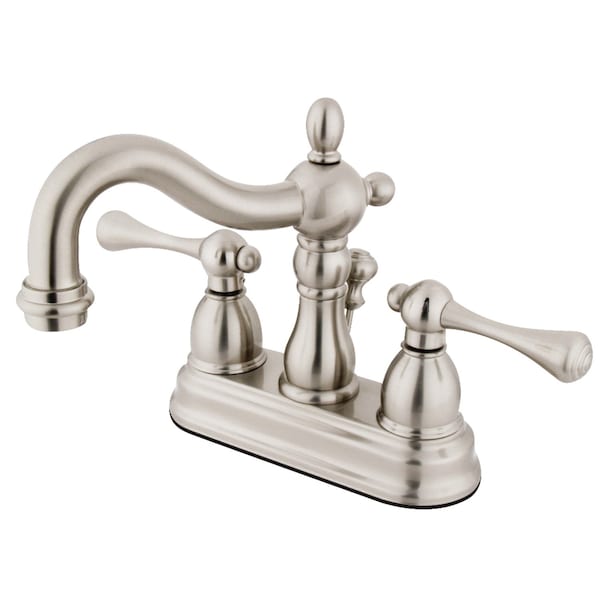 KS1608BL 4" Centerset Bathroom Faucet, Brushed Nickel